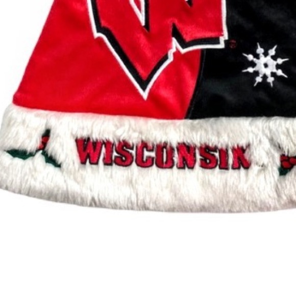 FOCO Wisconsin Badgers Logo Santa Hat - Picture 9 of 11